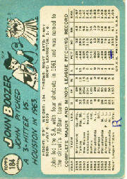 1965 Topps Baseball Cards      184     John Boozer